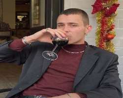 Aron Piper consuming alcohol